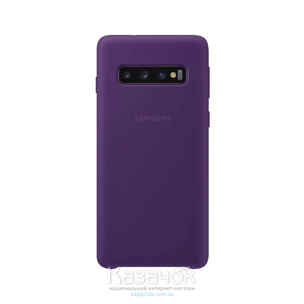 Силиконовая накладка Silicone Case для Samsung S10 Plus 2019 Violet