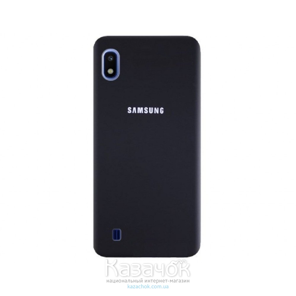 Силиконовая накладка Silicone Case для Samsung A10 2019 A105 Black