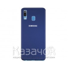 Силиконовая накладка Silicone Case для Samsung A30 2019 A305 Navy blue