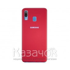 Силиконовая накладка Silicone Case для Samsung A30 2019 A305 Red