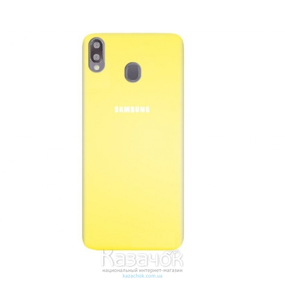 Силиконовая накладка Silicone Case для Samsung A30 2019 A305 Yellow