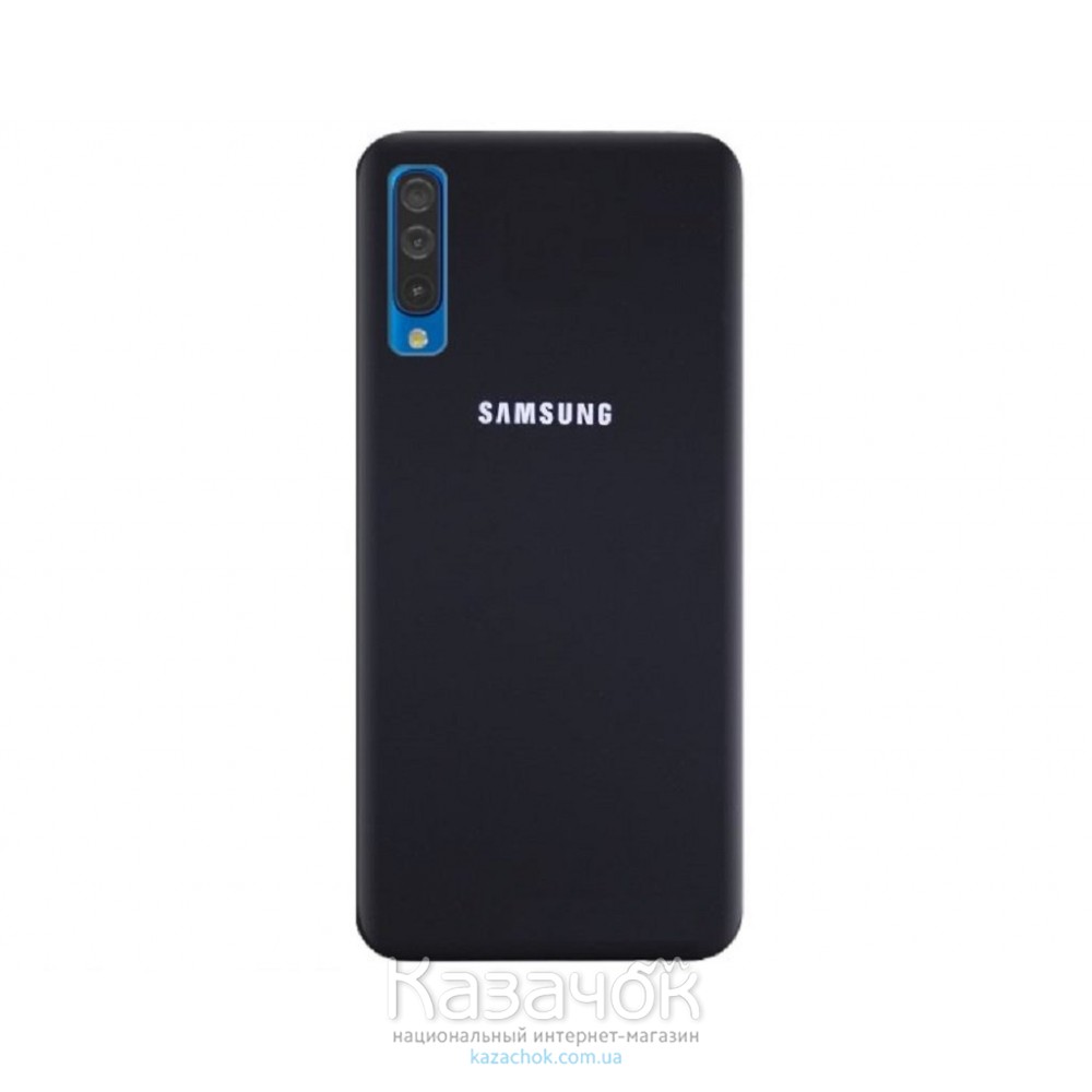 Силиконовая накладка Silicone Case для Samsung A50/A50s/A30s 2019 Black