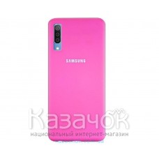 Силиконовая накладка Silicone Case для Samsung A50 2019 A505 Pink