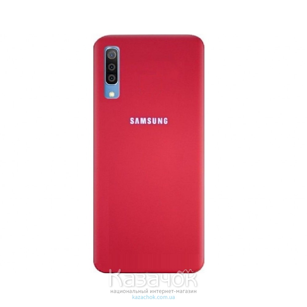 Силиконовая накладка Silicone Case для Samsung A50 2019 A505 Red