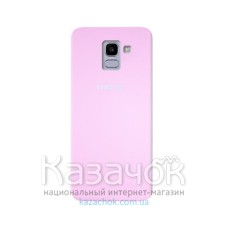 Силиконовая накладка Silicone Case для Samsung J6 2018 J600 Pink