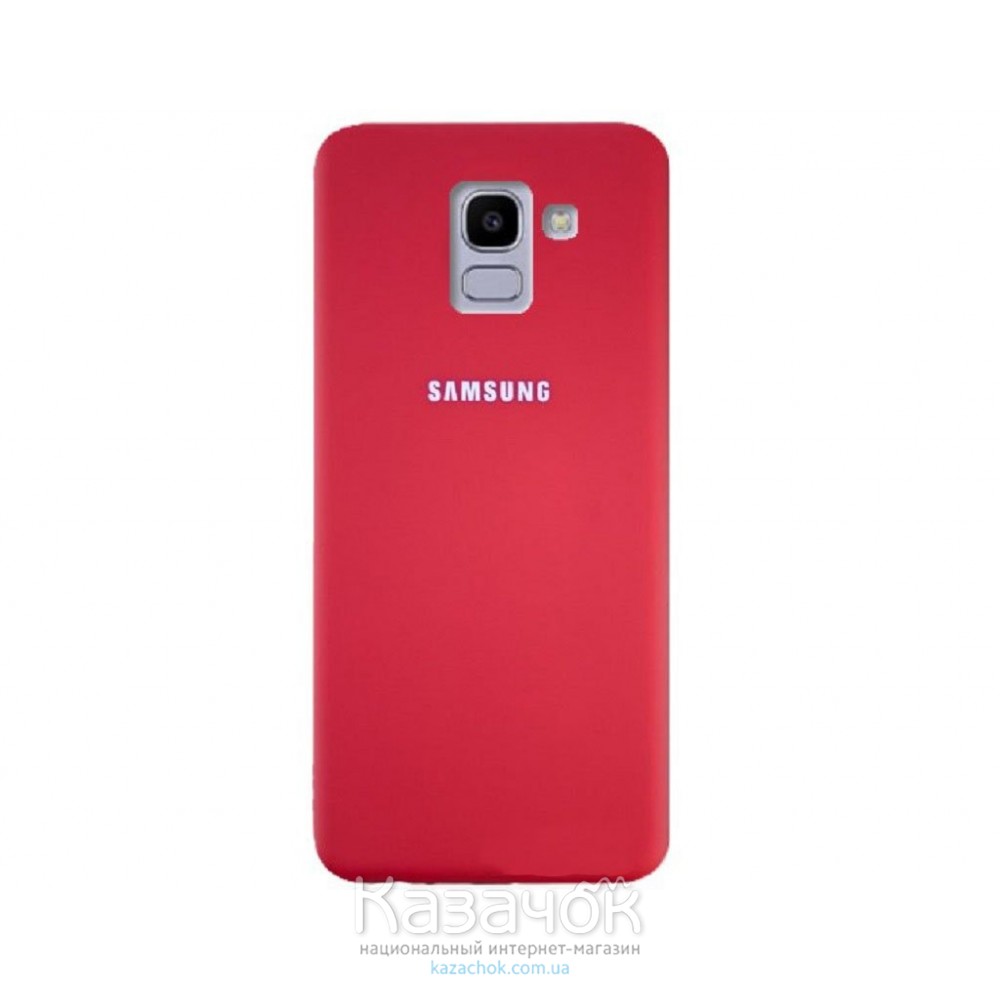 Силиконовая накладка Silicone Case для Samsung J6 2018 J600 Red