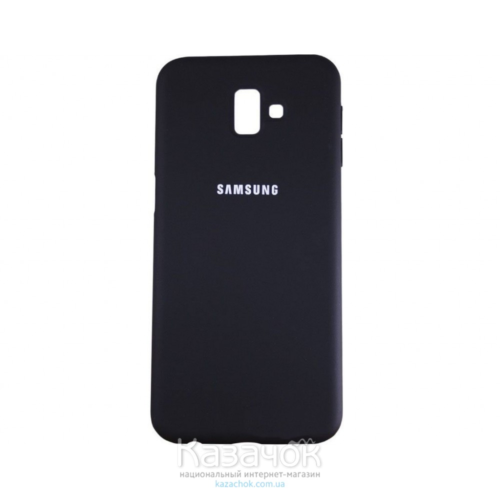 Силиконовая накладка Silicone Case для Samsung J6 Plus 2018 J600 Black