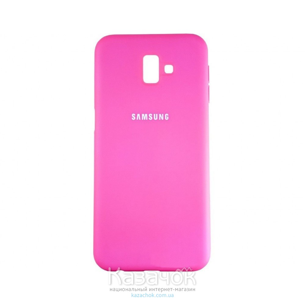 Силиконовая накладка Silicone Case для Samsung J6 Plus 2018 J600 Pink