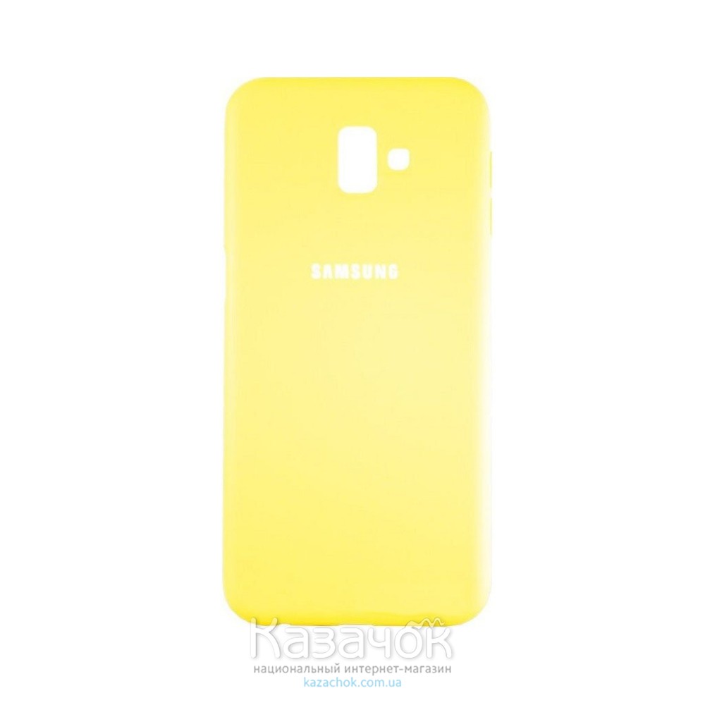 Силиконовая накладка Silicone Case для Samsung J6 Plus 2018 J600 Yellow
