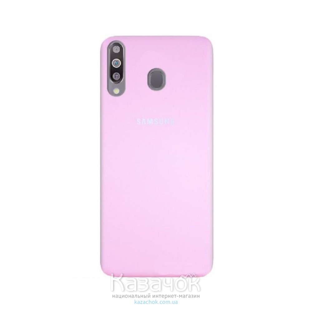 Силиконовая накладка Silicone Case для Samsung M30 2019 M305 Pink