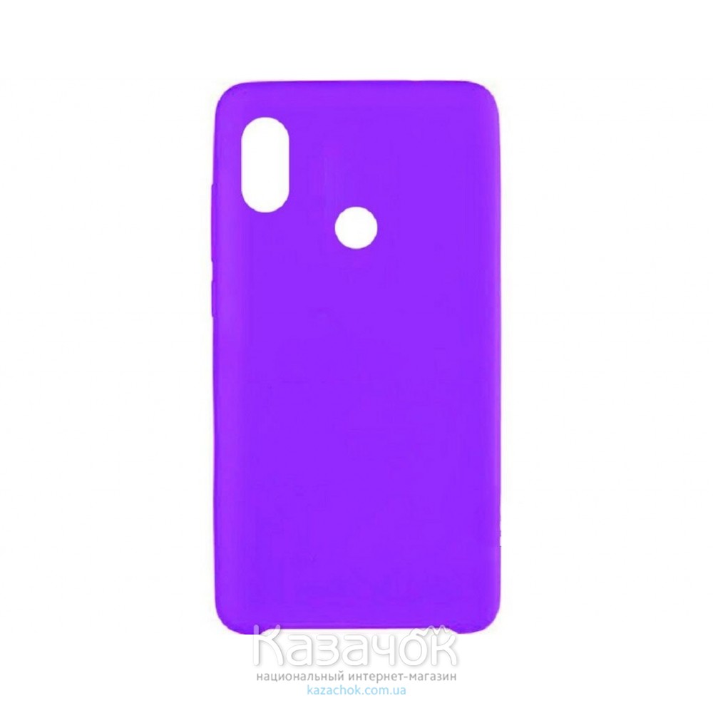 Силиконовая накладка Silicone Case для Xiaomi Redmi 6 Pro/Mi A2 Violet