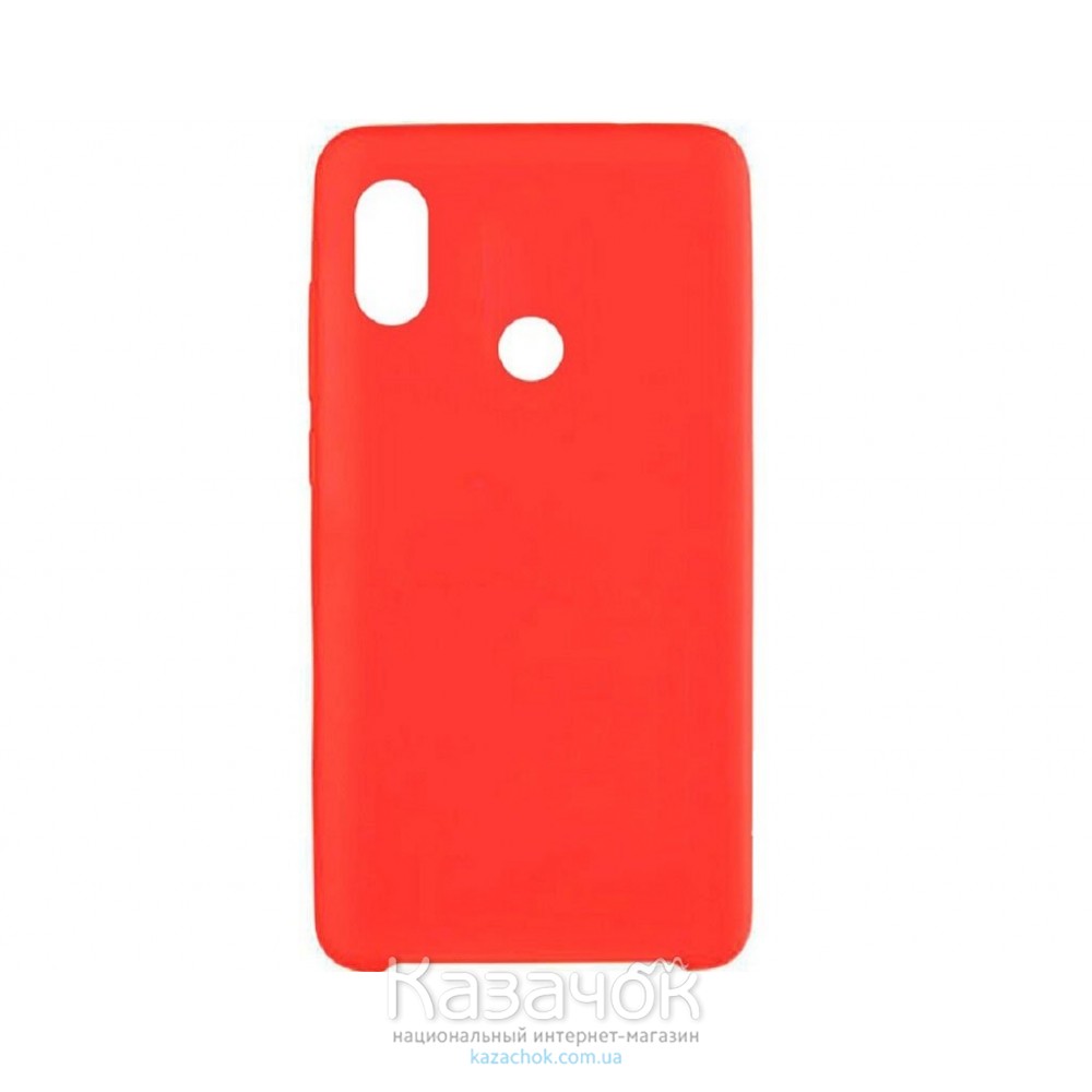 Силиконовая накладка Silicone Case для Xiaomi Redmi 6 Pro Mi A2 Red