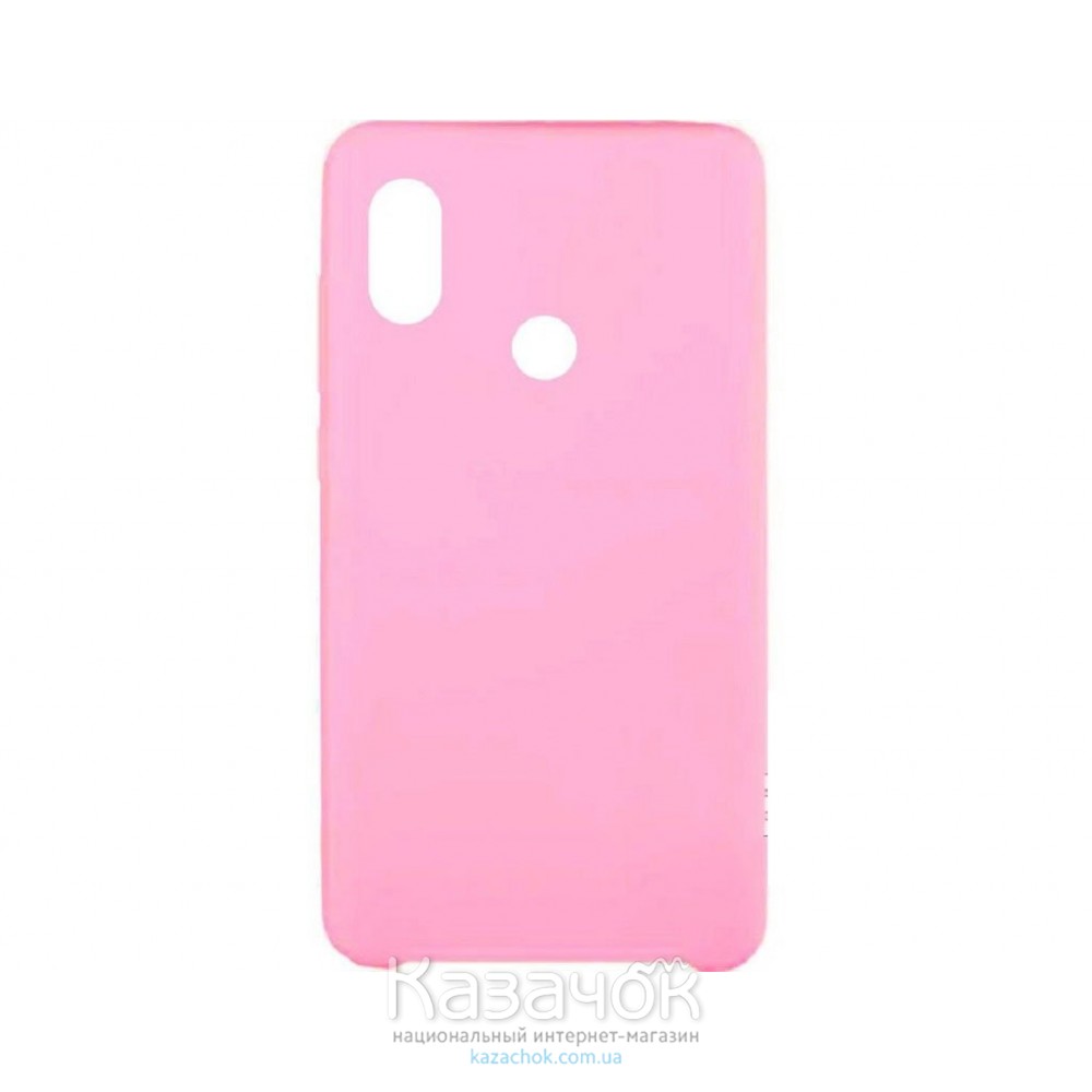 Силиконовая накладка Silicone Case для Xiaomi Redmi 6 Pro Mi A2 Pink