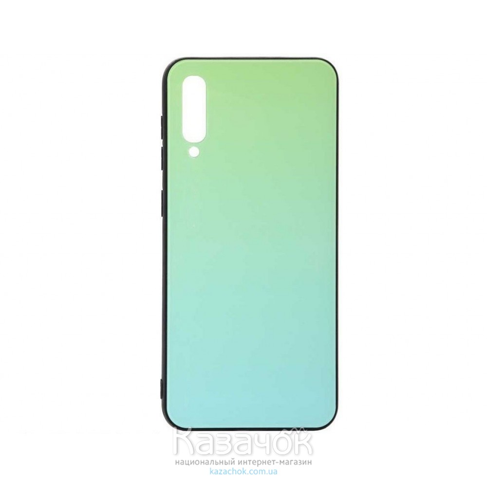 Силиконовая накладка Gradient Glass для Samsung A50 2019 A505 Green