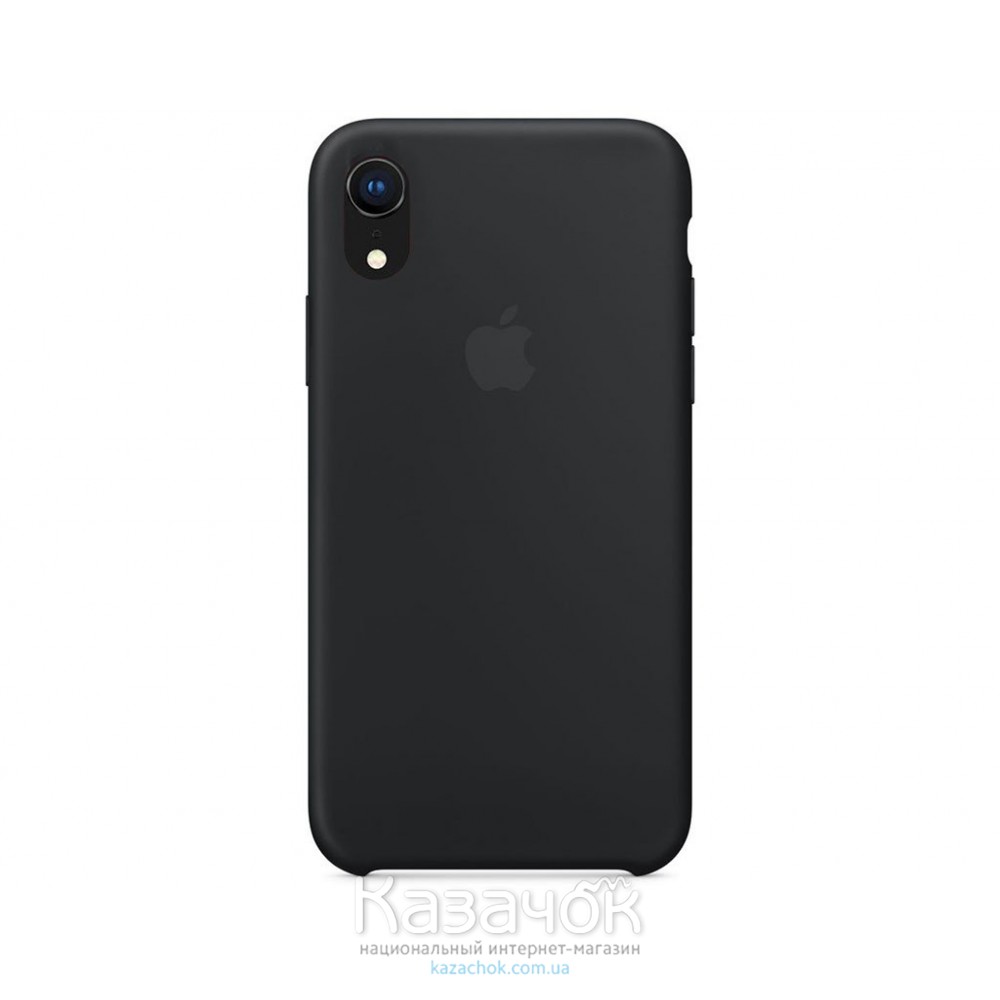 Силиконовая накладка Silicone Case для iPhone XR Black