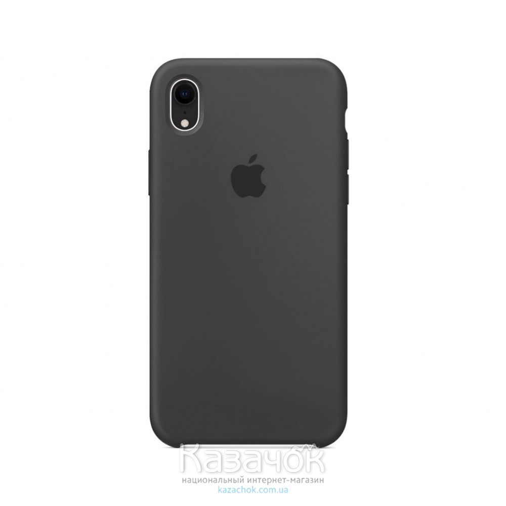 Силиконовая накладка Silicone Case для iPhone XR Charcoal