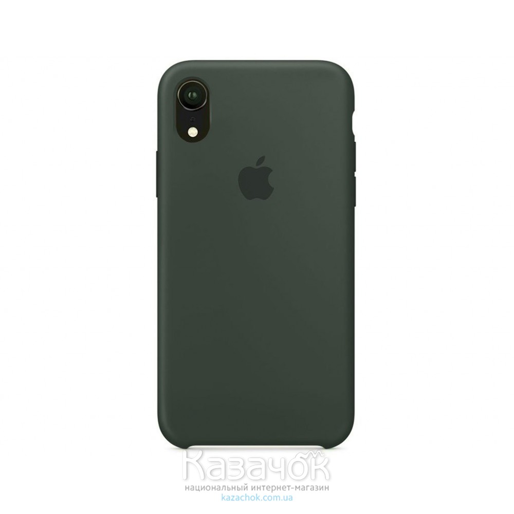 Силиконовая накладка Silicone Case для iPhone XR Dark Olive
