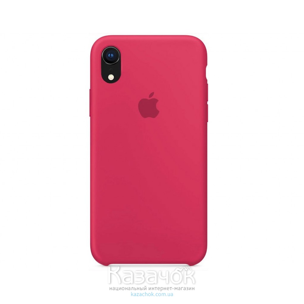 Силиконовая накладка Silicone Case для iPhone XR Raspberry