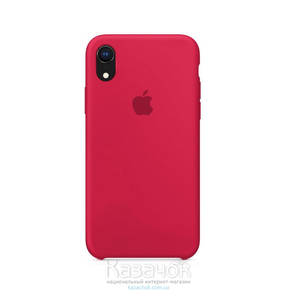 Силиконовая накладка Silicone Case для iPhone XR Rose Red