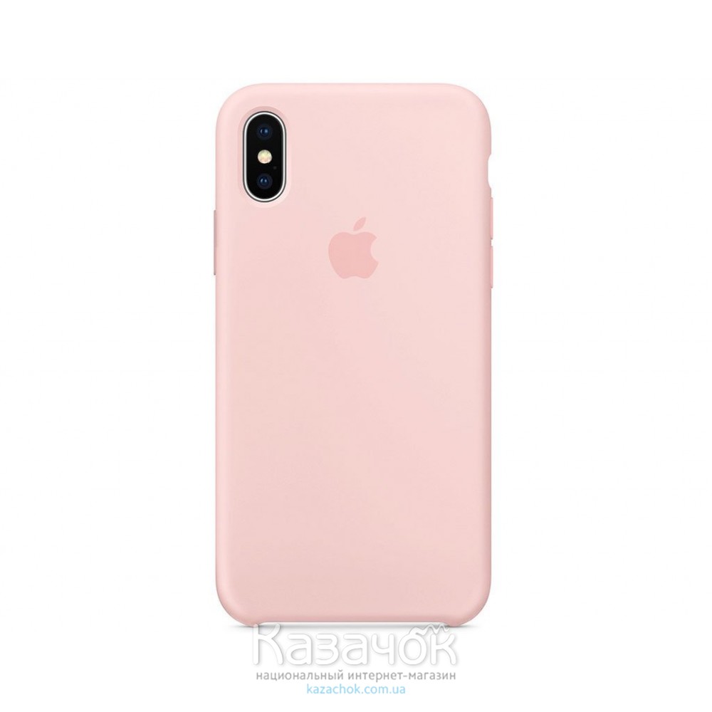 Силиконовая накладка Silicone Case для iPhone XS Max Light pink