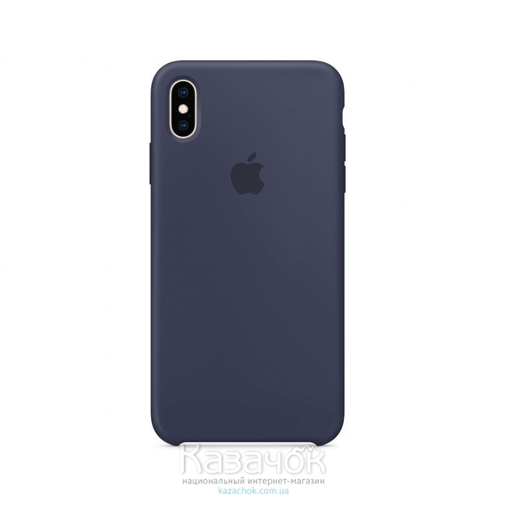 Силиконовая накладка Silicone Case для iPhone XS Max Dark blue