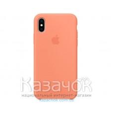 Силиконовая накладка Silicone Case для iPhone XS Max Peach