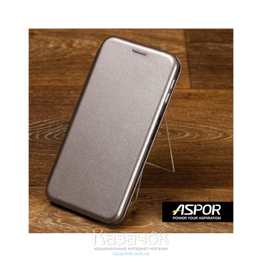 Чехол-книжка Aspor для Samsung A20s 2019 A207 Leather Graphite