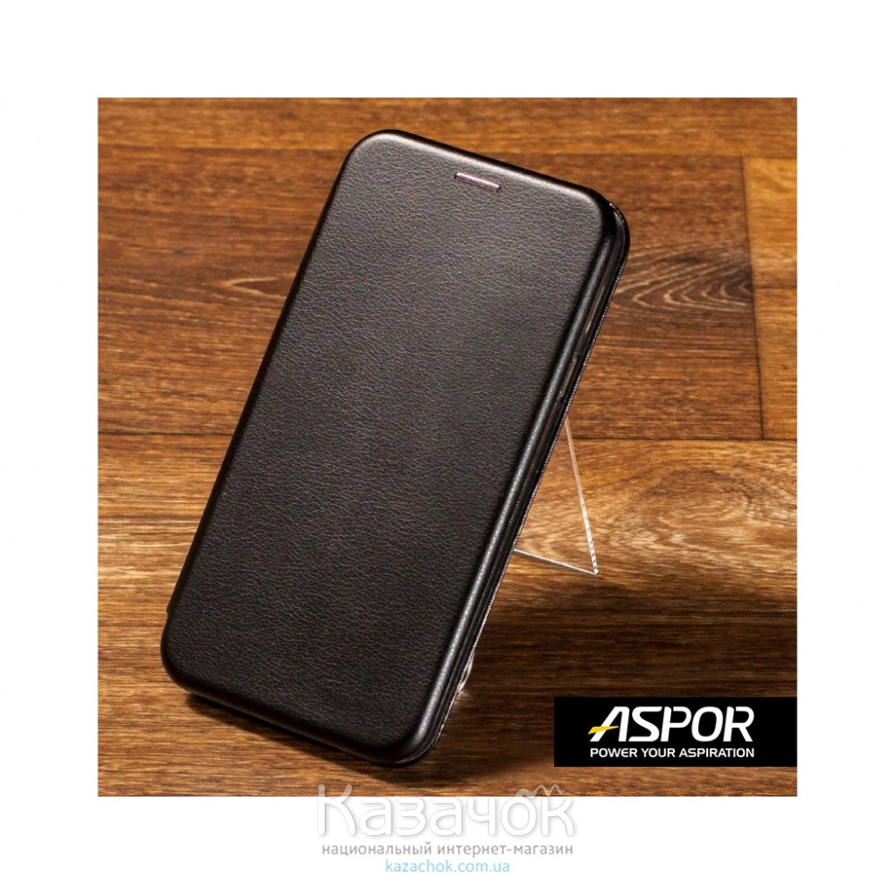 Чехол-книжка Aspor для Samsung A50 2019 A505 Leather Black