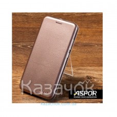 Чехол-книжка Aspor для Samsung A70 2019 A705 Leather Rose Gold