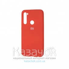 Силиконовая накладка Silicone Case для Xiaomi Redmi Note 8T Red