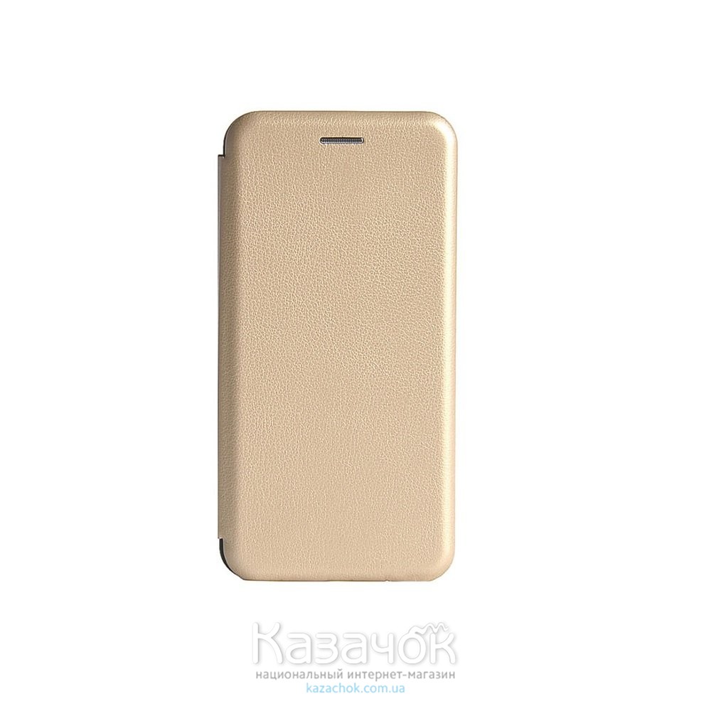 Чехол-книжка Premium Leather Case для Xiaomi Redmi 8 Gold