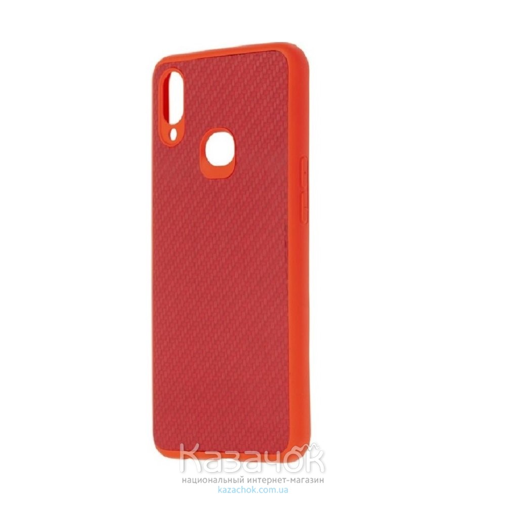 Накладка карбоновая Kevlar для Samsung A10s/A107 Red