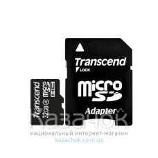 MicroSDHC 32 GB Transcend Class 10 + SD Adapter