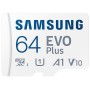 Карта памяти Samsung microSDXC 64GB EVO PLUS A1 V10 + SD адаптер (MB-MC64KA/RU)