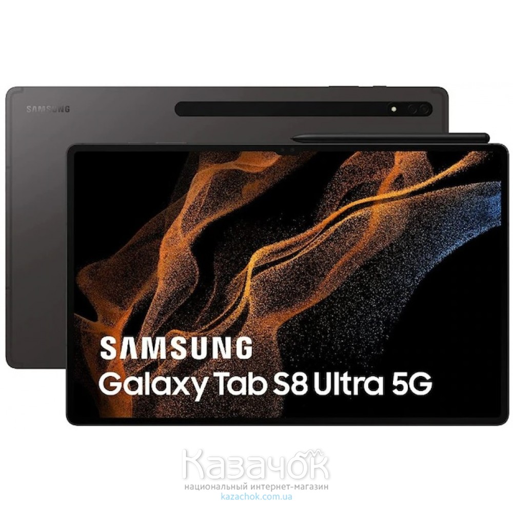 Планшет Samsung Galaxy Tab S8 Ultra 5G 12/526GB (SM-X906BZAESEK) Dark Grey