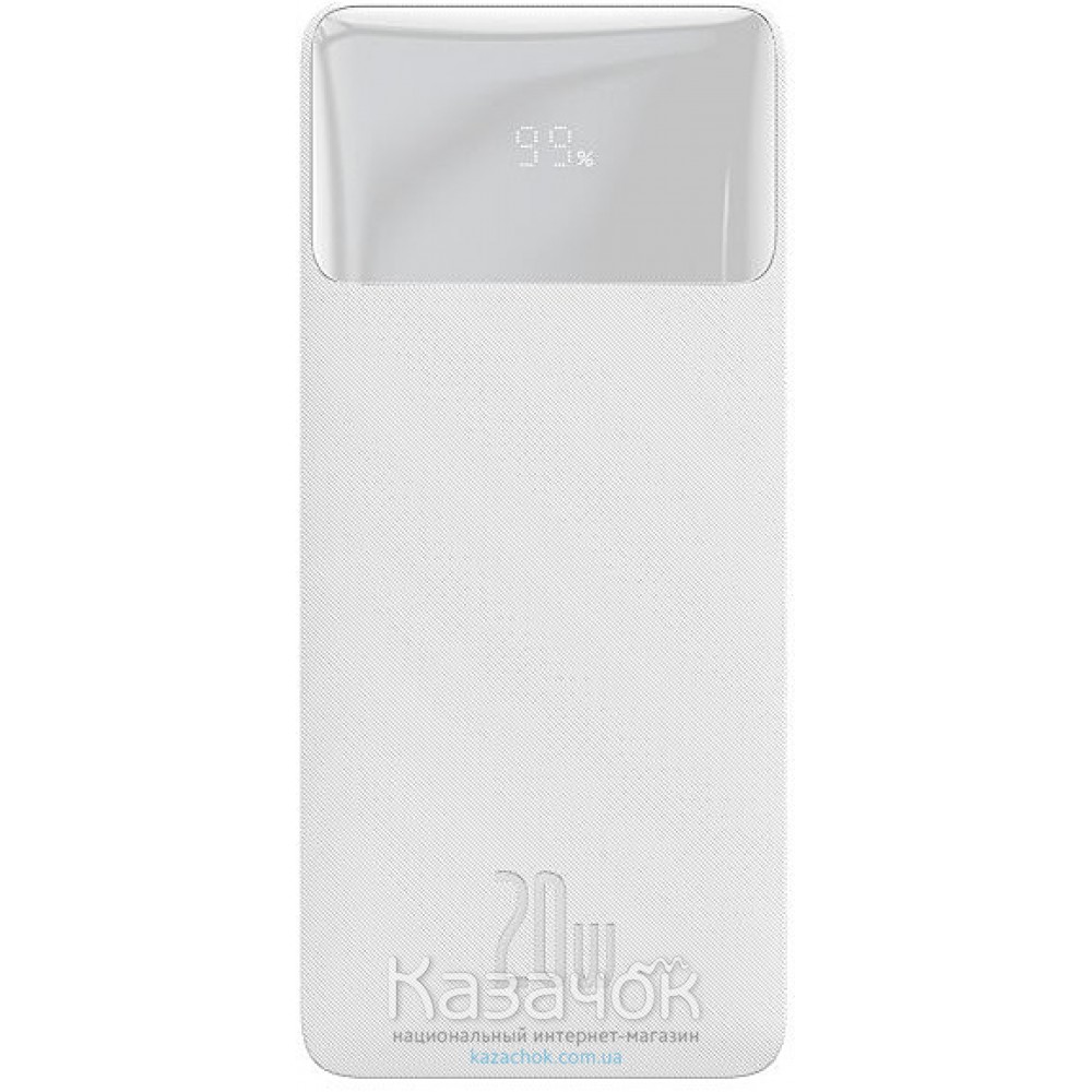 Внешний аккумулятор Power Bank Baseus 20000mAh 20W Display White (PPDML-M02)