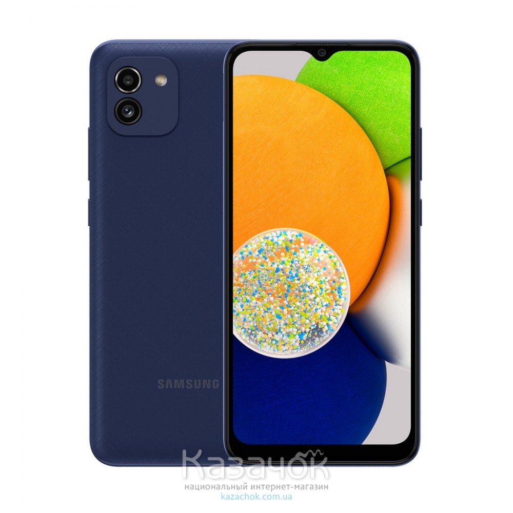 Смартфон Samsung Galaxy A03 2022 A035F 3/32GB Blue (SM-A035FZBDSEK)