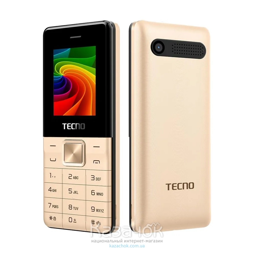 Мобильный телефон Tecno T301 Dual Sim Champagne Gold (4895180743337)
