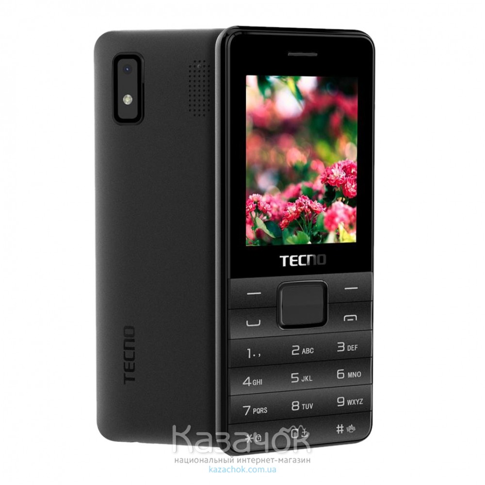 Мобильный телефон Tecno T372 Triple Sim Black (4895180746833)