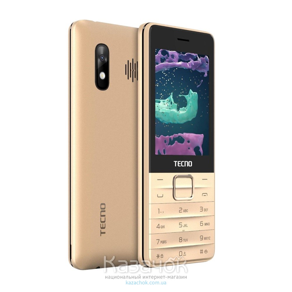 Мобильный телефон Tecno T454 Dual Sim Champagne Gold (4895180745980)