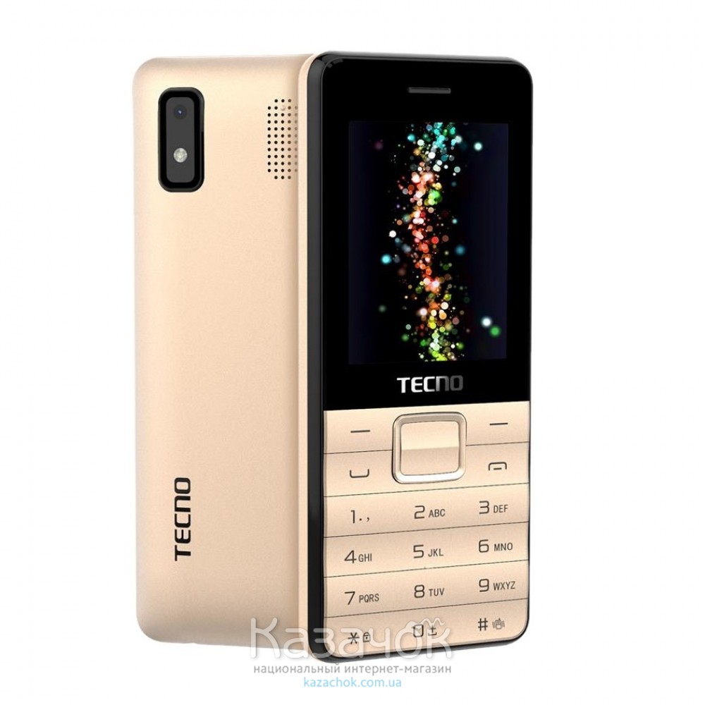 Мобильный телефон Tecno T372 Triple Sim Champagne Gold (4895180746840)