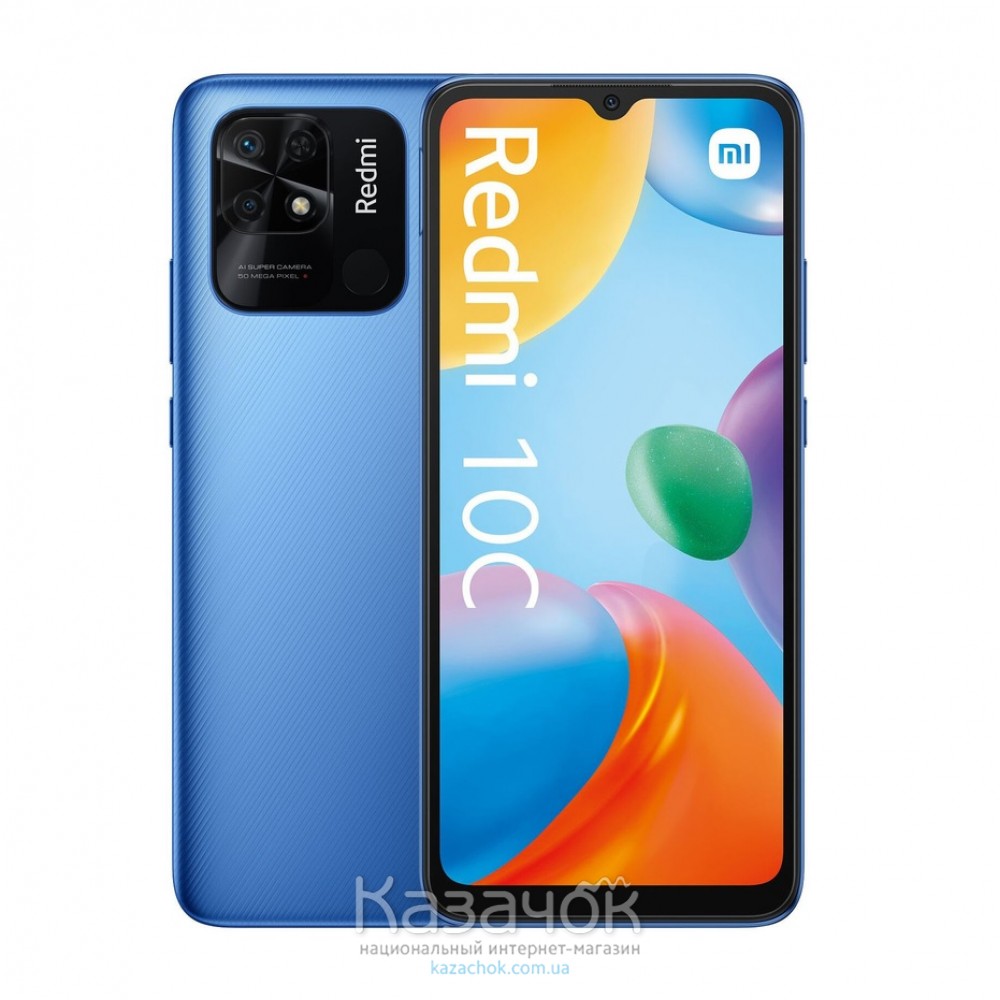Смартфон Xiaomi Redmi 10C 4/64GB Ocean Blue UA