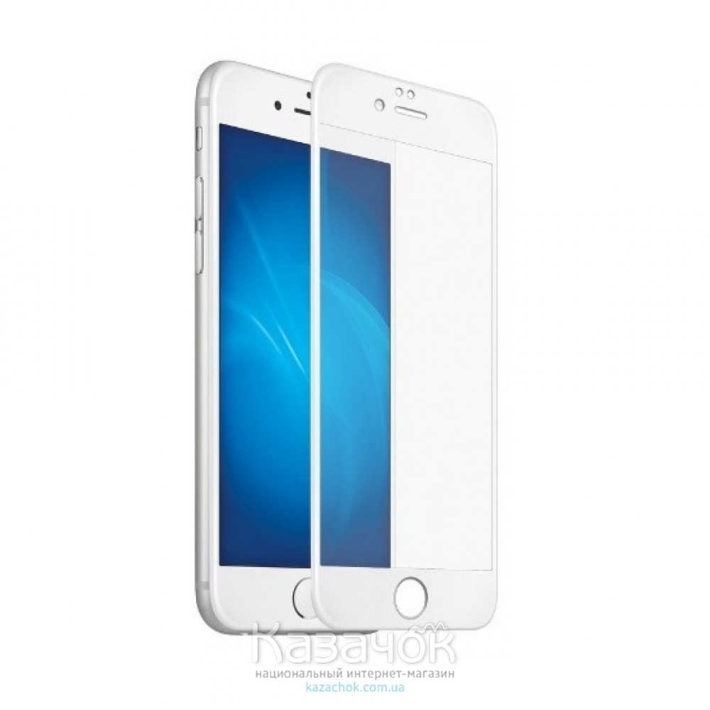 Защитное стекло 5D Premium iPhone 7/8 White